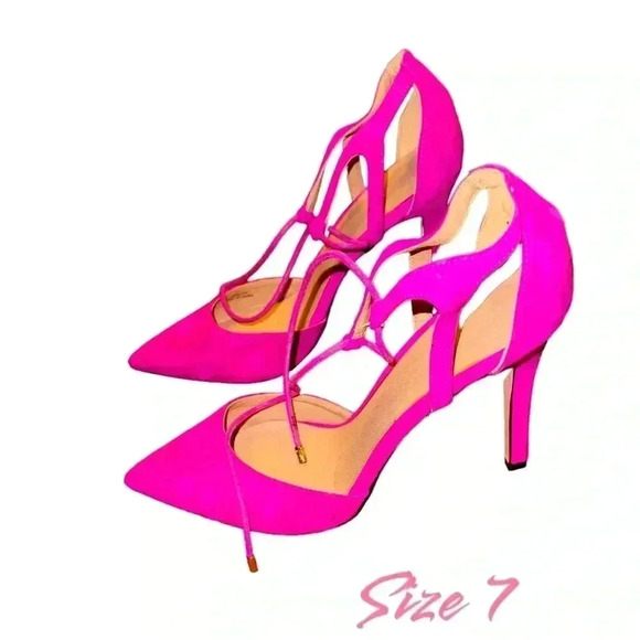 VIBRANT PINK HEELS🌸 - Picture 1 of 11